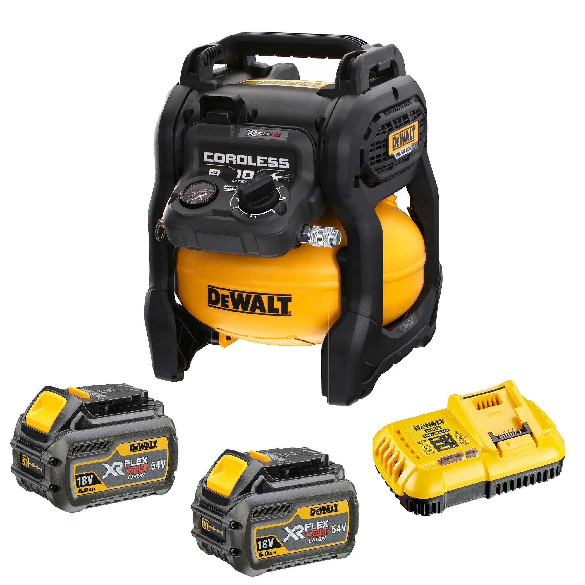 54V XR FLEXVOLT Compressor 2 X 6 Ah DEWALT