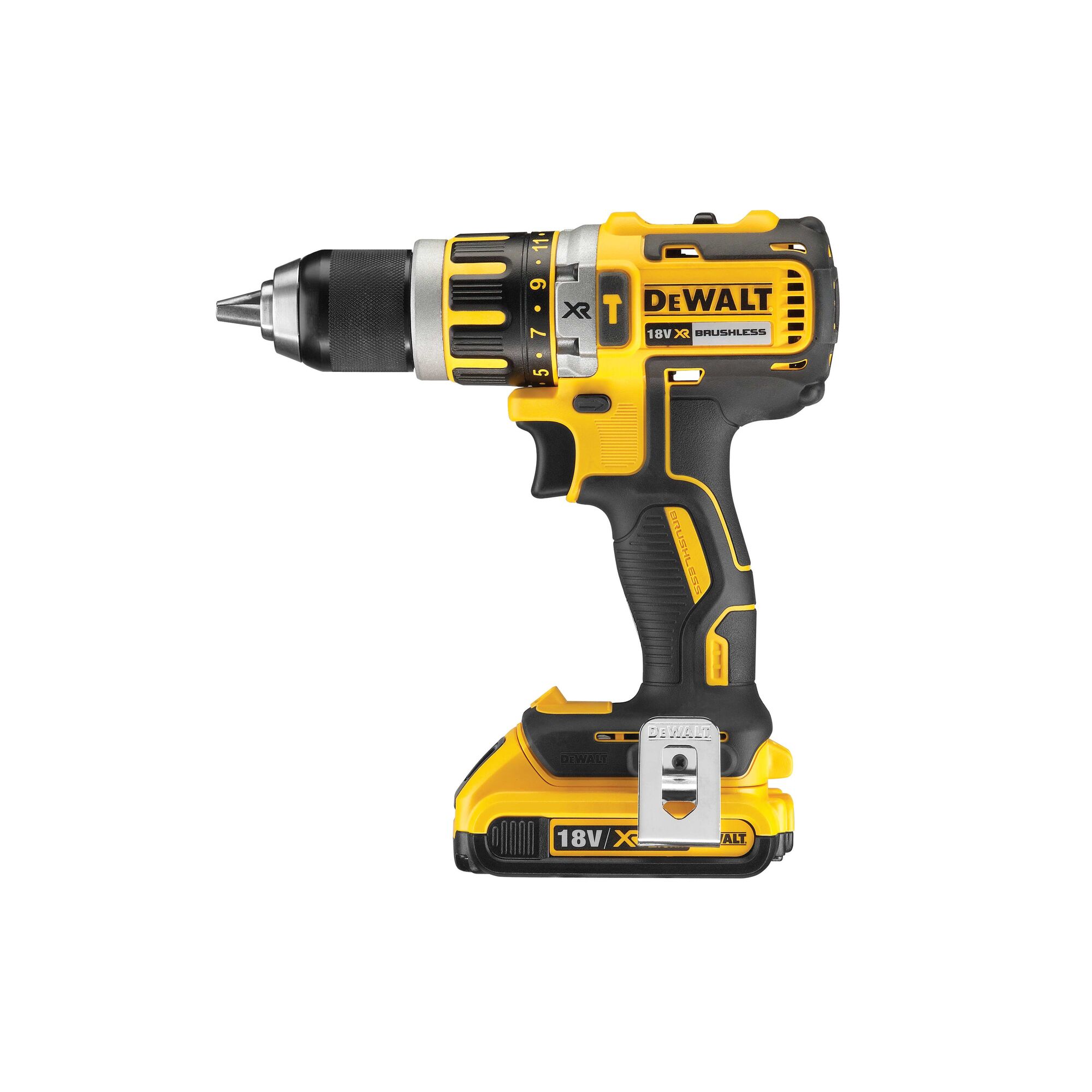 18V XR Brushless Hammer Drill Driver 2 X 2 Ah DEWALT