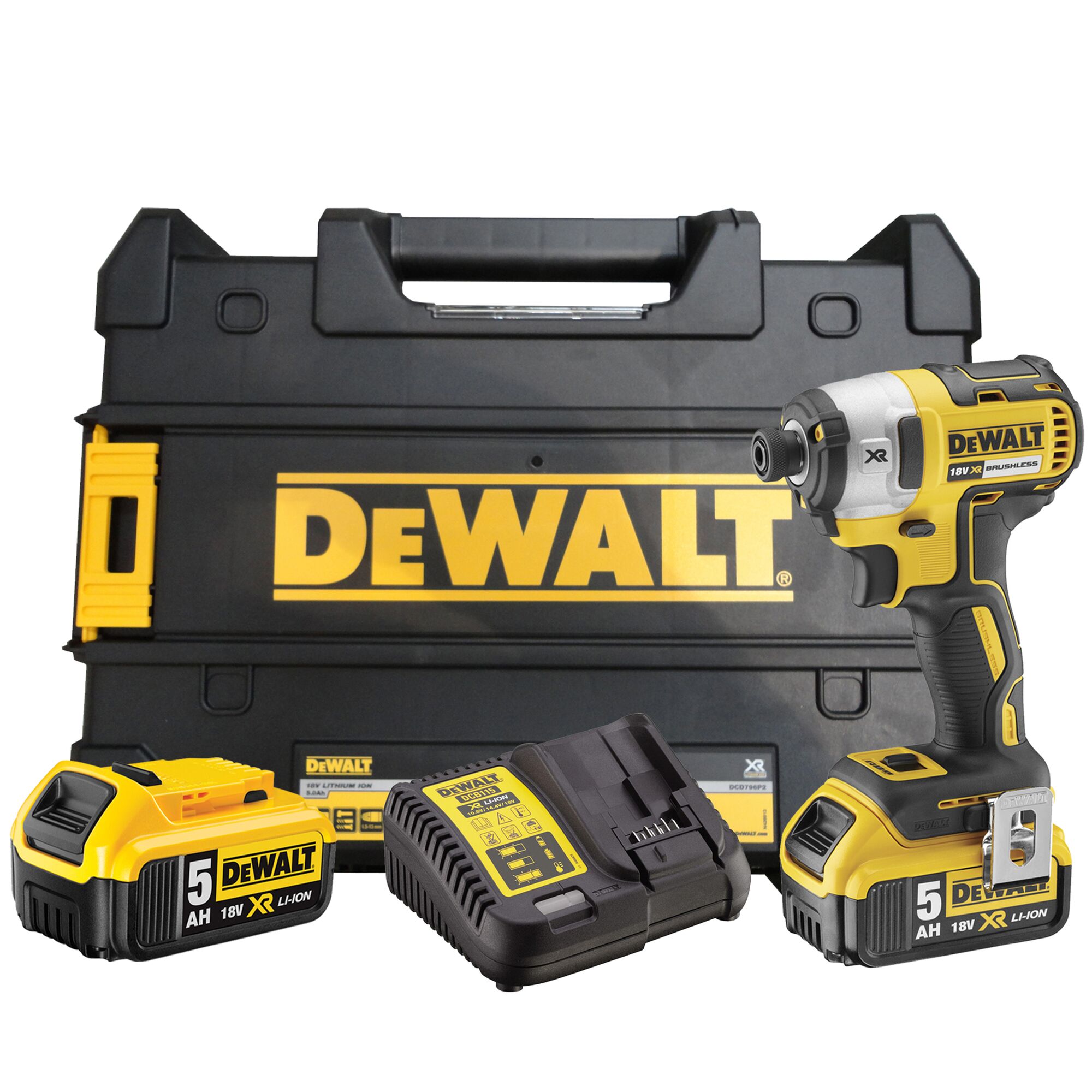 18V XR Brushless Impact Driver 2 X 5Ah DEWALT