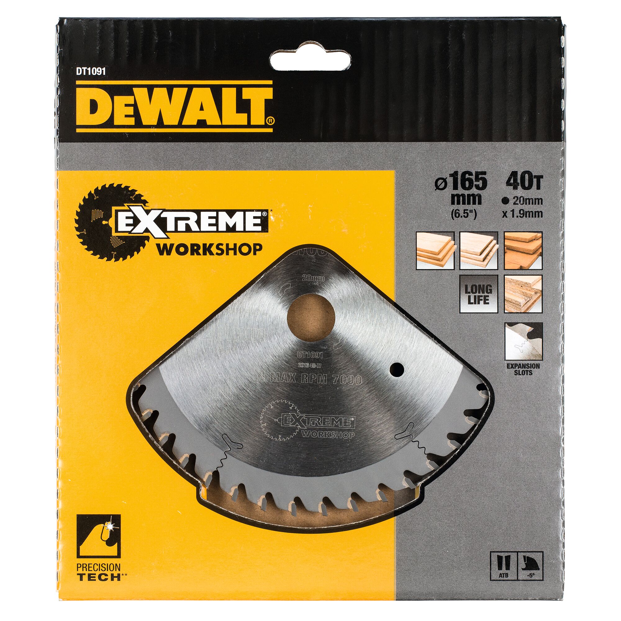 Dewalt 165 best sale circular saw blade