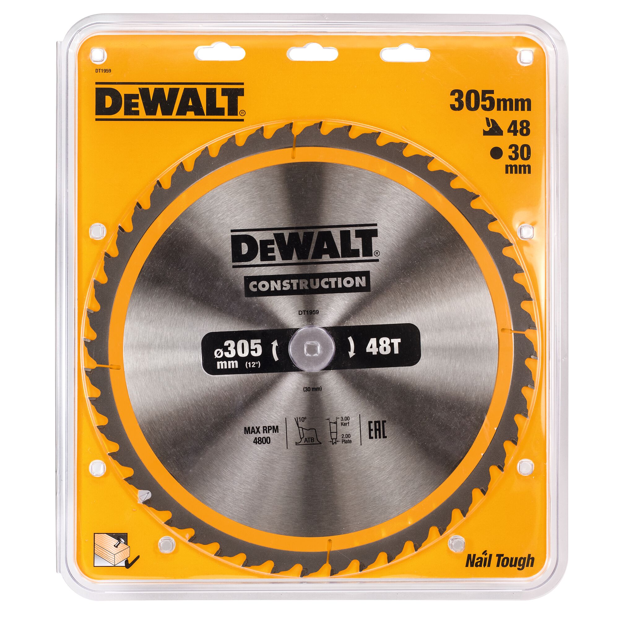 Dewalt 305mm saw discount blade