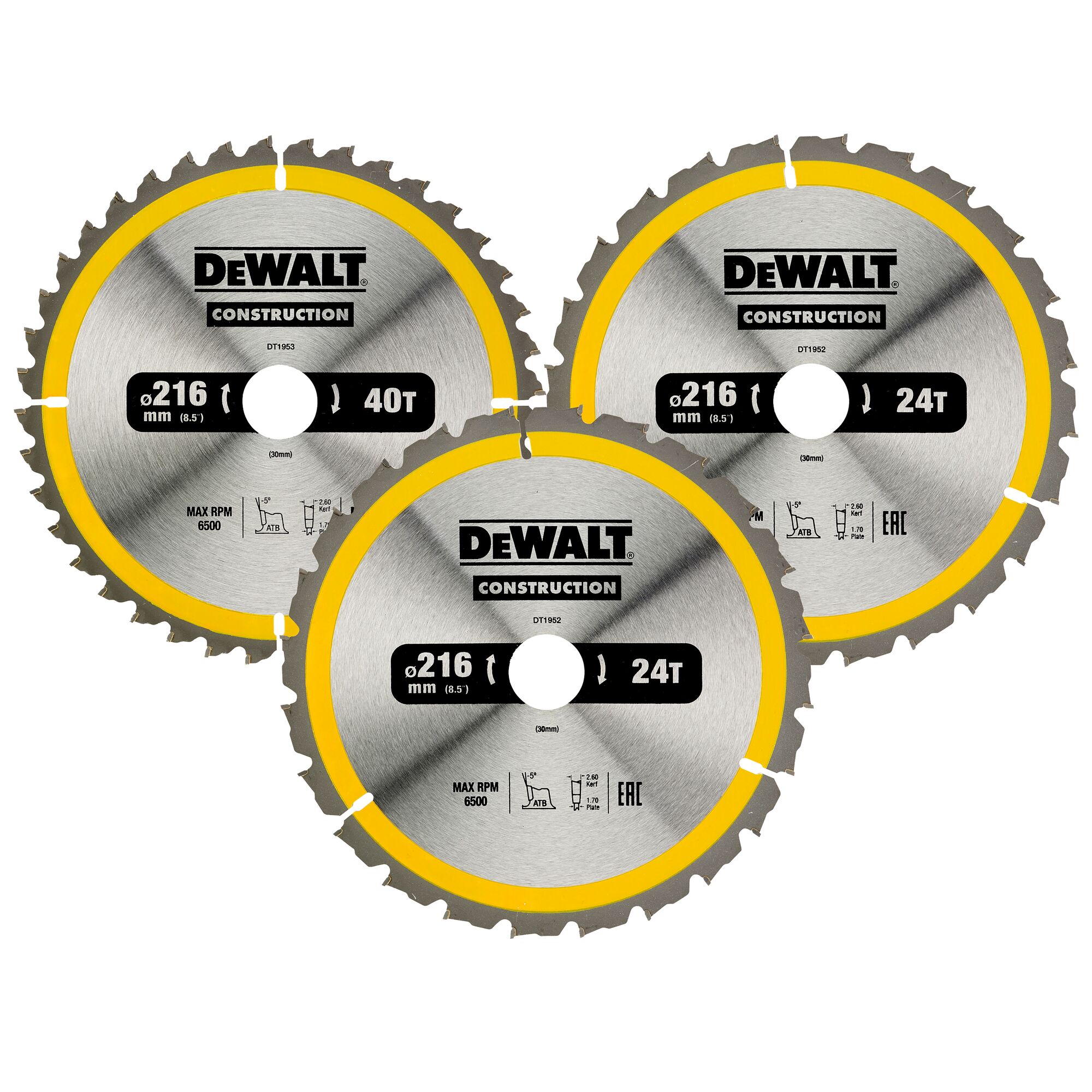 Dewalt construction discount circular saw blade