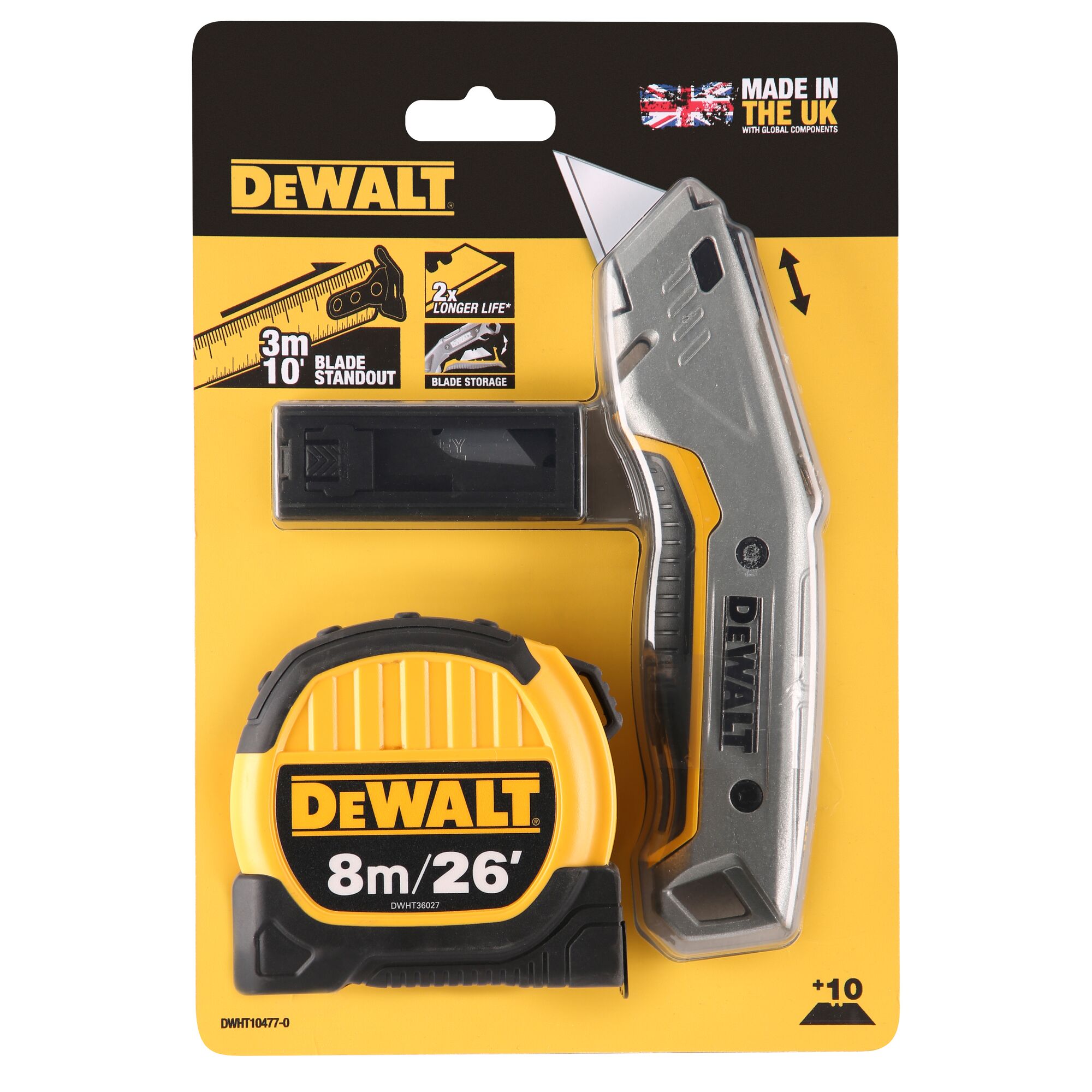 Dewalt tape measure store and knife set